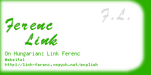 ferenc link business card